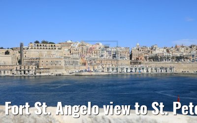 Fort St. Angelo view to St. Peter and St. Paul Bastion Valletta, Malta 13.06.2018