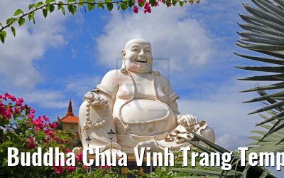 Buddha Chua Vinh Trang Temple My Tho, Vietnam 08.04.2017