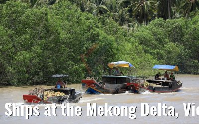 Ships at the Mekong Delta, Vietnam 08.04.2017