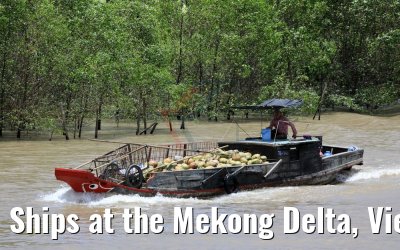 Ships at the Mekong Delta, Vietnam 08.04.2017