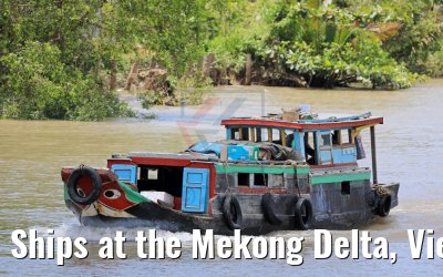 Ships at the Mekong Delta, Vietnam 08.04.2017