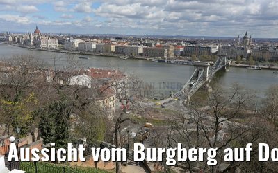 Aussicht vom Burgberg auf Donau und Budapest 01.04.2015