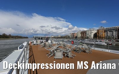 Deckimpressionen MS Ariana vor Budapest 01.04.2015