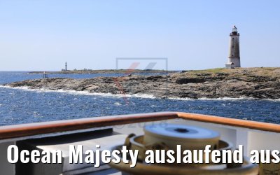 Ocean Majesty auslaufend aus Arendal 06.06.2018