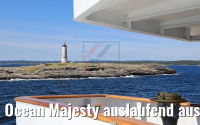 Ocean Majesty auslaufend aus Arendal 06.06.2018