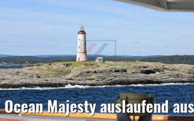 Ocean Majesty auslaufend aus Arendal 06.06.2018