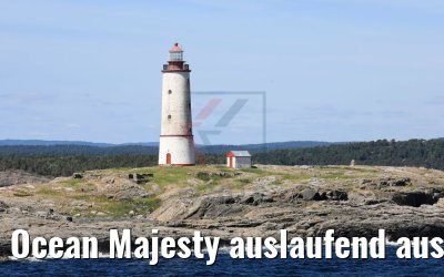 Ocean Majesty auslaufend aus Arendal 06.06.2018
