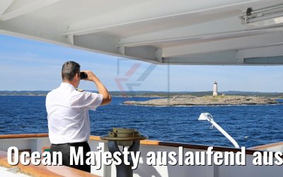 Ocean Majesty auslaufend aus Arendal 06.06.2018