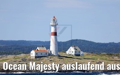 Ocean Majesty auslaufend aus Arendal 06.06.2018