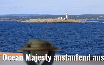 Ocean Majesty auslaufend aus Arendal 06.06.2018