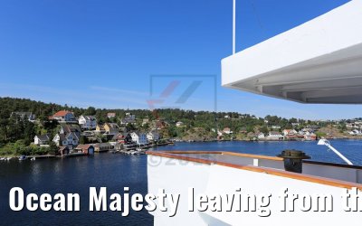 Ocean Majesty leaving from the port of Arendal 06.06.2018