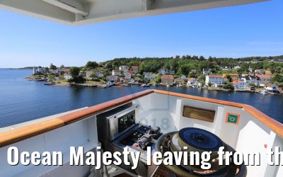 Ocean Majesty leaving from the port of Arendal 06.06.2018