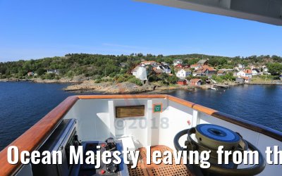 Ocean Majesty leaving from the port of Arendal 06.06.2018