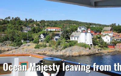 Ocean Majesty leaving from the port of Arendal 06.06.2018