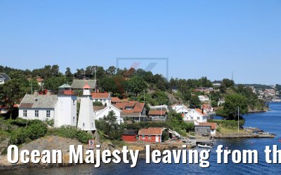 Ocean Majesty leaving from the port of Arendal 06.06.2018