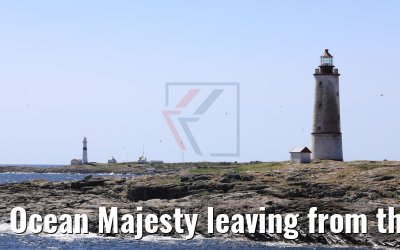 Ocean Majesty leaving from the port of Arendal 06.06.2018