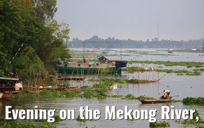 Evening on the Mekong River, Vietnam 09.04.2017