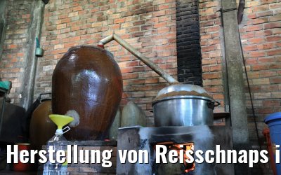 Herstellung von Reisschnaps in Cai Be Vietnam 09.04.2017