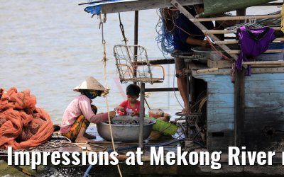 Impressions at Mekong River near Chau Doc, Vietnam 09.04.2017