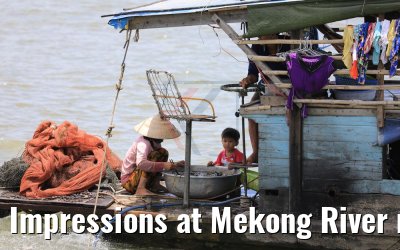 Impressions at Mekong River near Chau Doc, Vietnam 09.04.2017