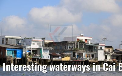 Interesting waterways in Cai Be, Vietnam 09.04.2017