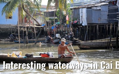 Interesting waterways in Cai Be, Vietnam 09.04.2017
