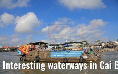 Interesting waterways in Cai Be, Vietnam 09.04.2017