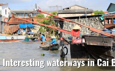 Interesting waterways in Cai Be, Vietnam 09.04.2017