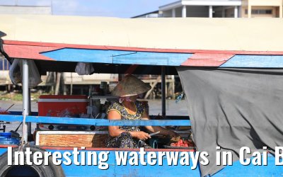 Interesting waterways in Cai Be, Vietnam 09.04.2017