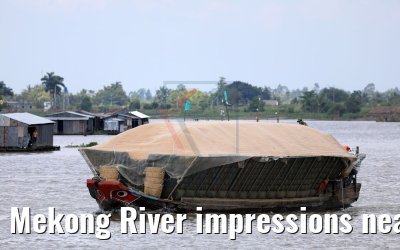 Mekong River impressions near Cai Be, Vietnam 09.04.2017