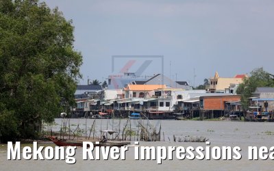Mekong River impressions near Cai Be, Vietnam 09.04.2017