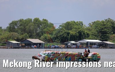 Mekong River impressions near Cai Be, Vietnam 09.04.2017