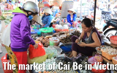 The market of Cai Be in Vietnam 09.04.2017