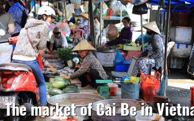The market of Cai Be in Vietnam 09.04.2017