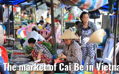 The market of Cai Be in Vietnam 09.04.2017