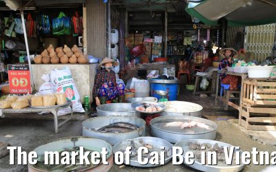 The market of Cai Be in Vietnam 09.04.2017