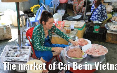 The market of Cai Be in Vietnam 09.04.2017