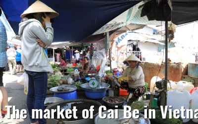 The market of Cai Be in Vietnam 09.04.2017