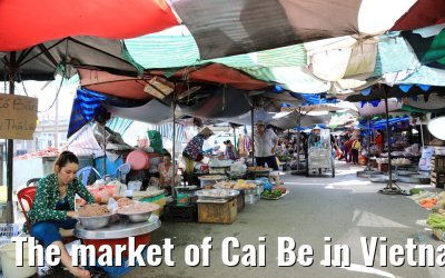 The market of Cai Be in Vietnam 09.04.2017