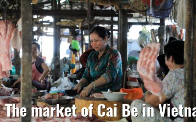The market of Cai Be in Vietnam 09.04.2017