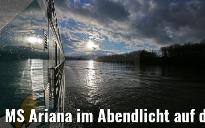 MS Ariana im Abendlicht auf der Donau 02.04.2015
