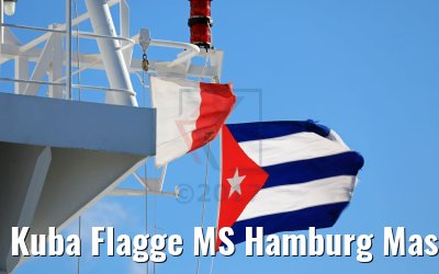 Kuba Flagge MS Hamburg Mast