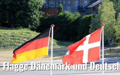 Flagge Dänemark und Deutschland Aalborg 07.06.2018
