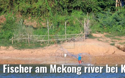 Fischer am Mekong river bei Kandal in Kambodscha 10.04.2017