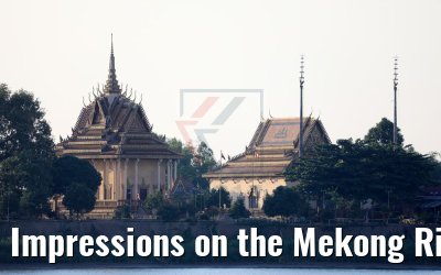 Impressions on the Mekong River in Cambodia 10.04.2017