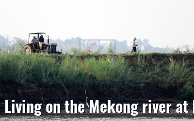 Living on the Mekong river at Kandal in Cambodia 10.04.2017