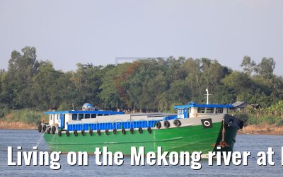 Living on the Mekong river at Kandal in Cambodia 10.04.2017