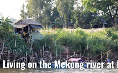 Living on the Mekong river at Kandal in Cambodia 10.04.2017
