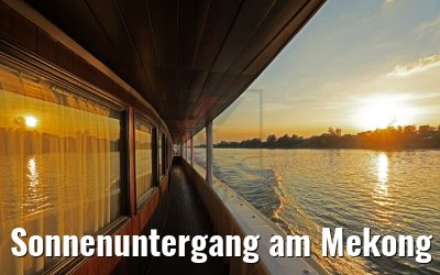 Sonnenuntergang am Mekong river bei Kaoh Decho 10.04.2017