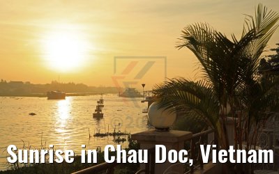 Sunrise in Chau Doc, Vietnam 10.04.2017